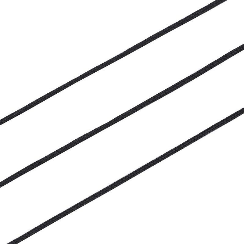 EEE ELECRELIVE 100 ياردة 0.8 مم خيط نايلون مجدول صناعة صينية خيط خرز مكرامية حبل حبل لقلادة وسوار مجوهرات صناعة يدوية باللون الأسود - Image 2